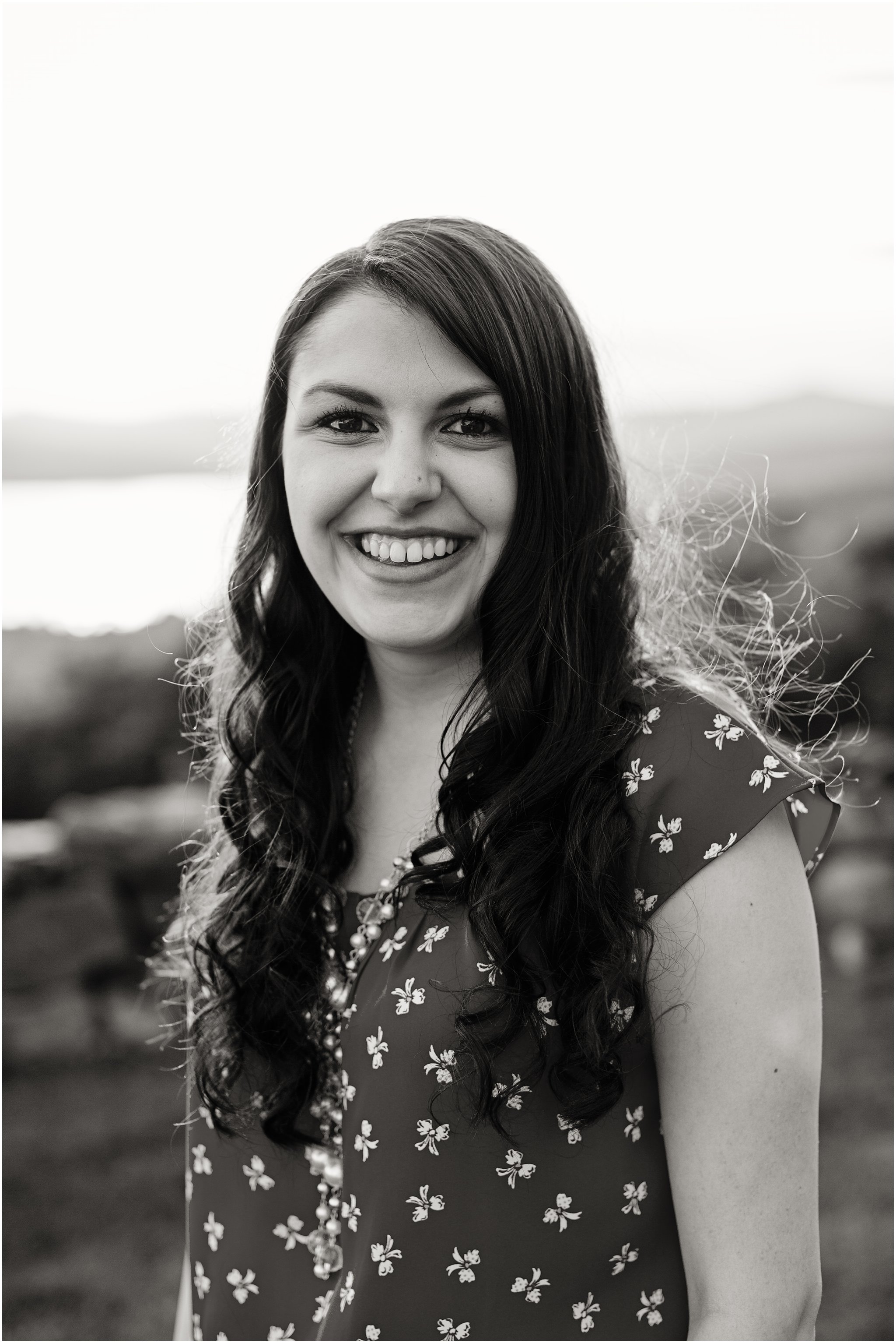 Black & White Portrait of Bride-to-Be