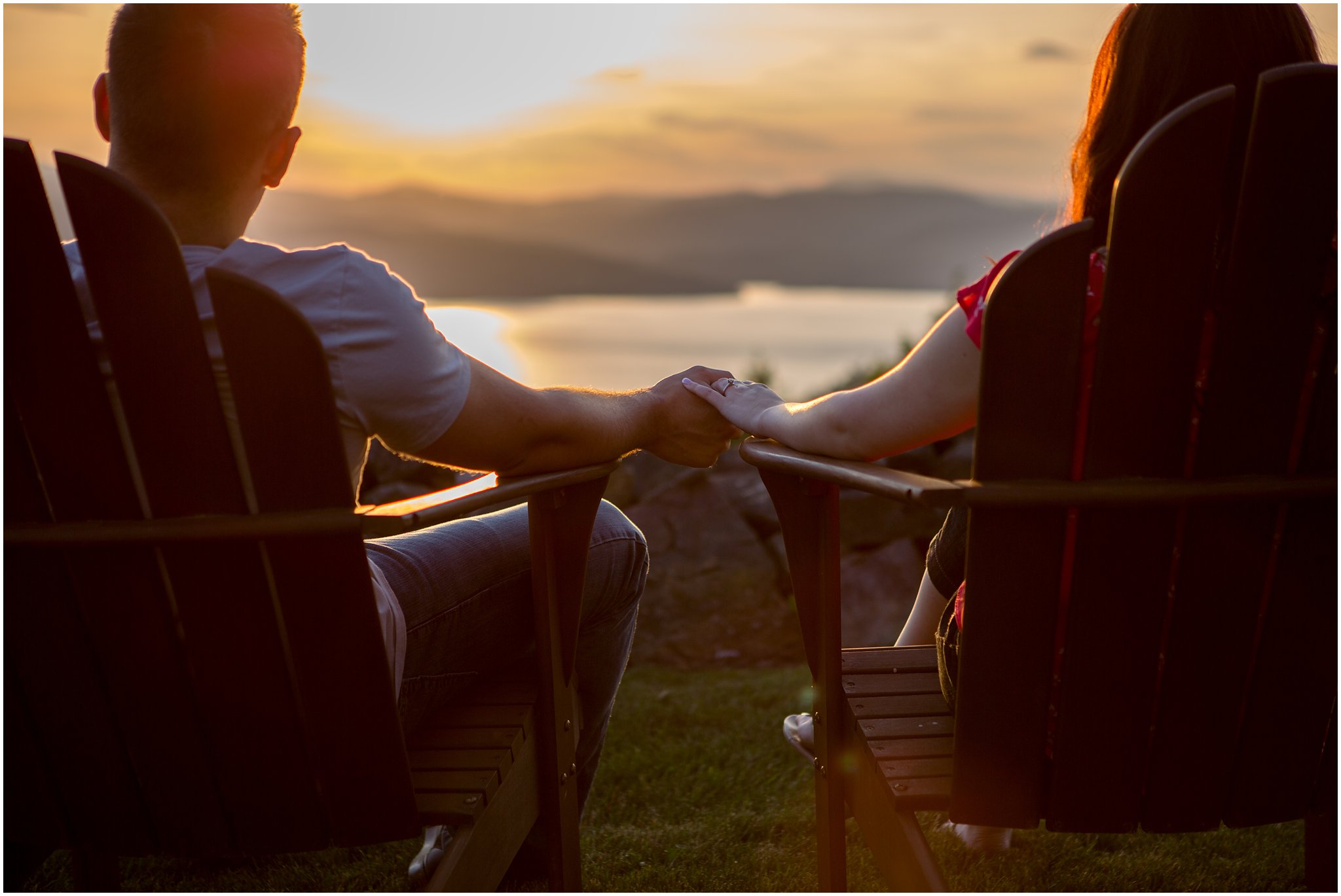 Couple Holding Hands at Sunset