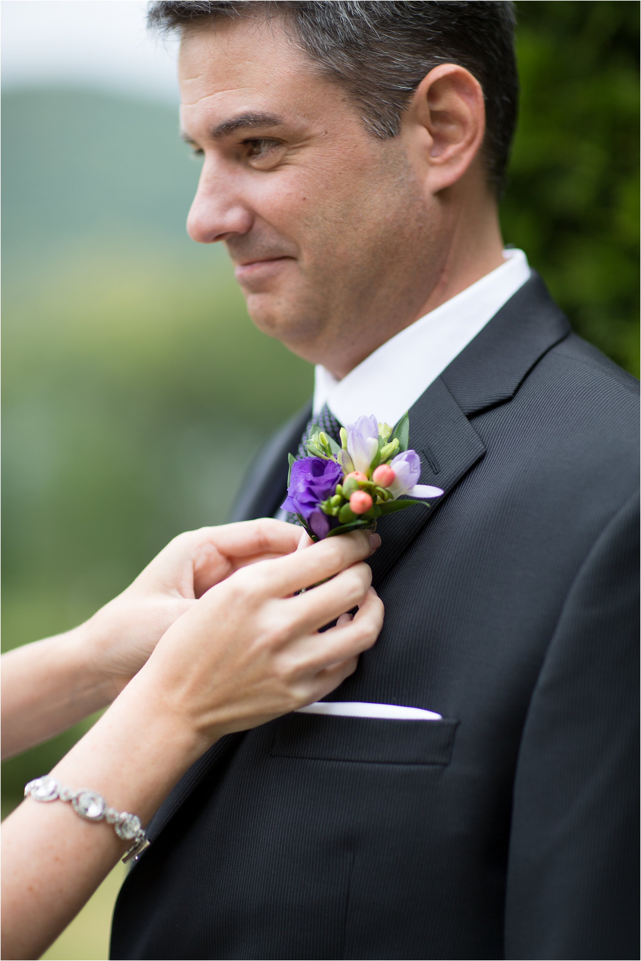 Groom and boutonniere