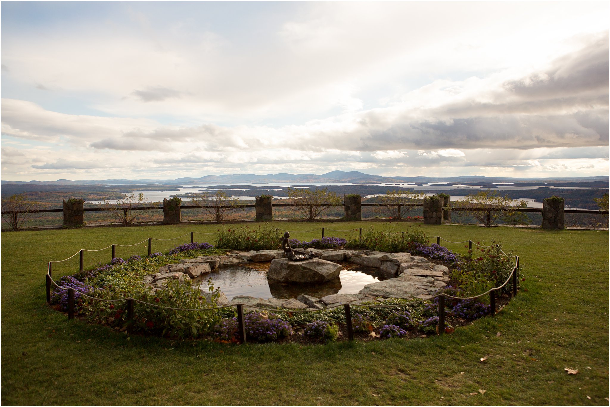 Round garden at Castle in the Clouds, NH