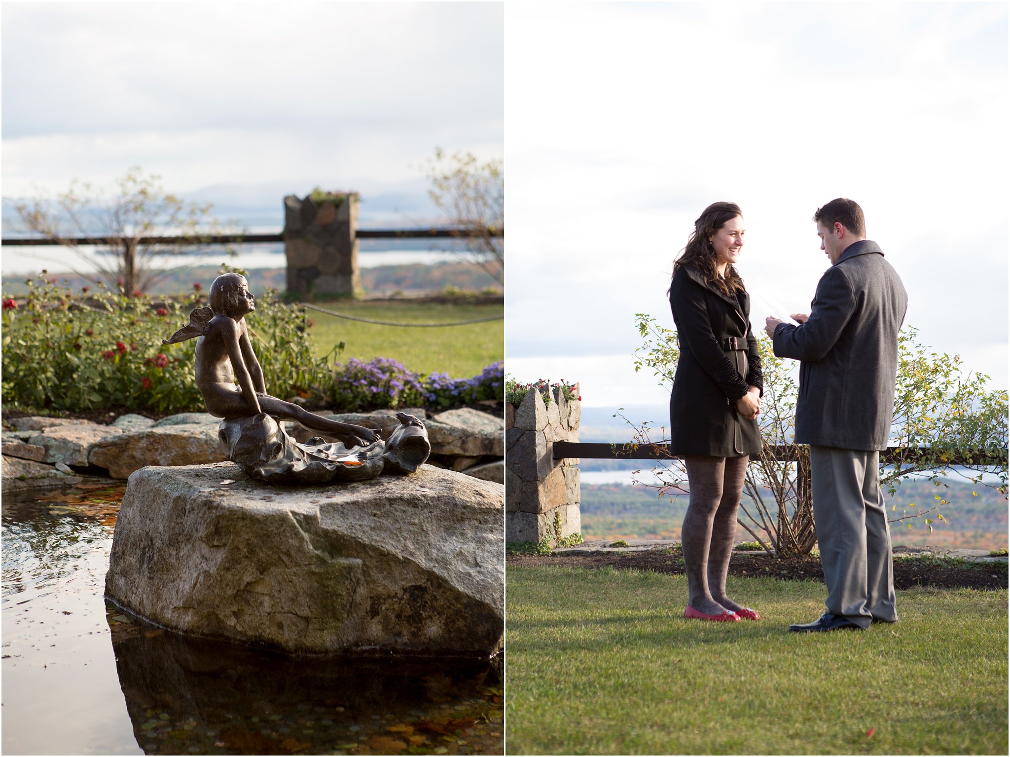 Statue and poetry reading