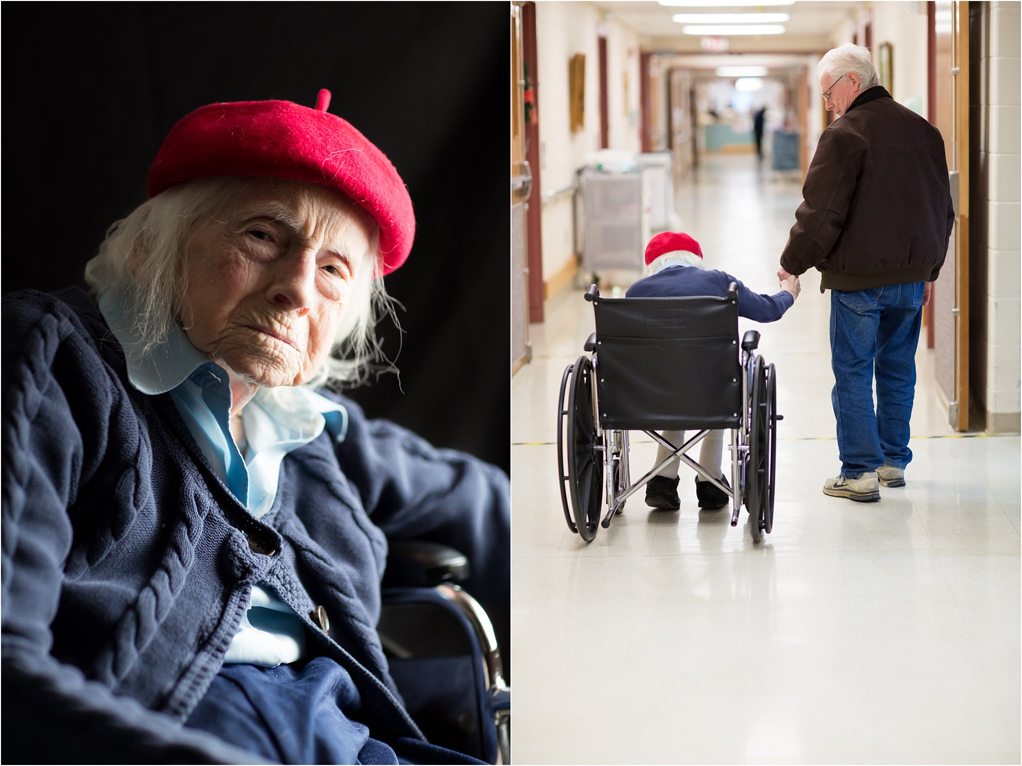 Elderly Woman and Her Son