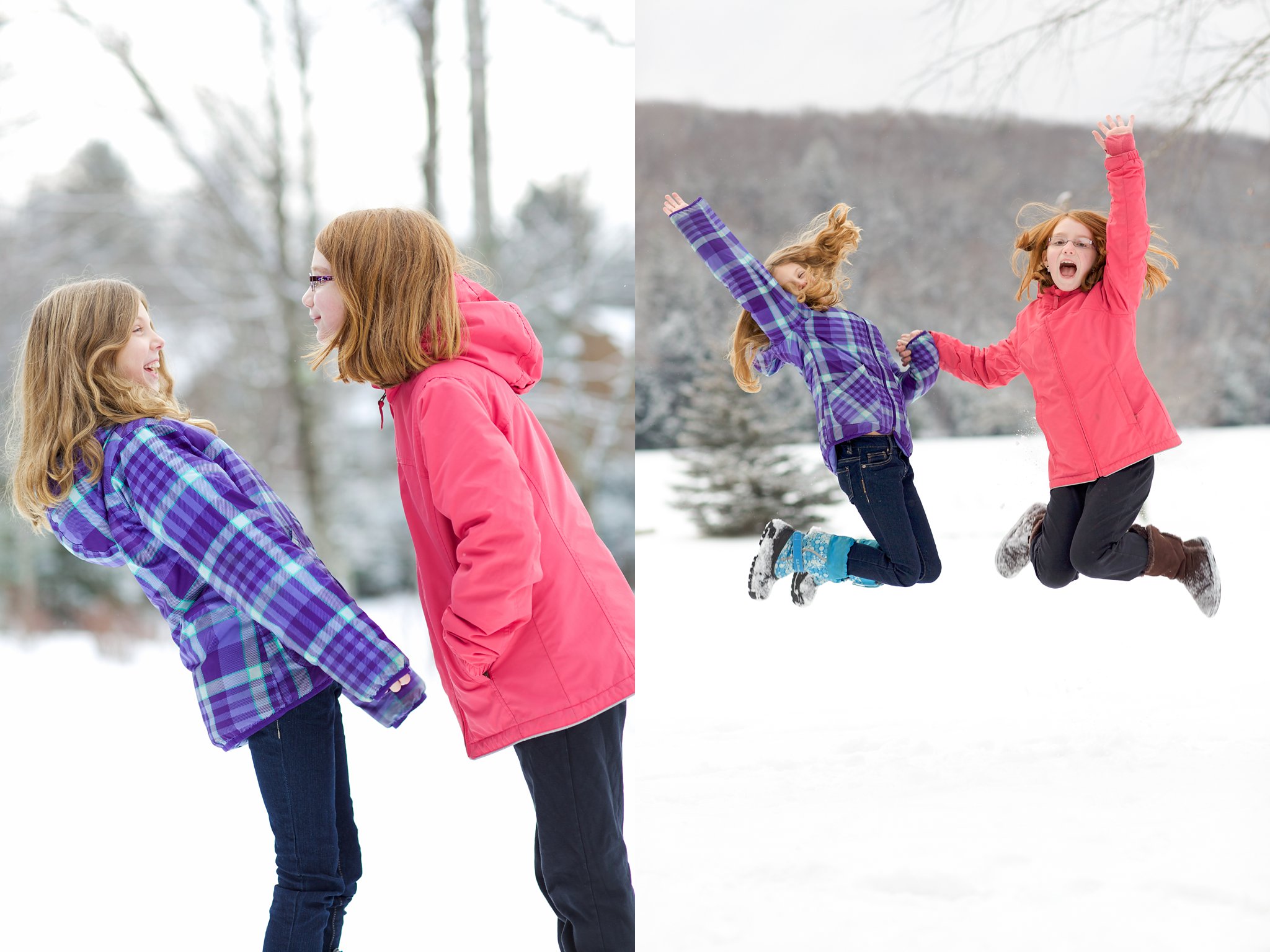 Children playing in the snow
