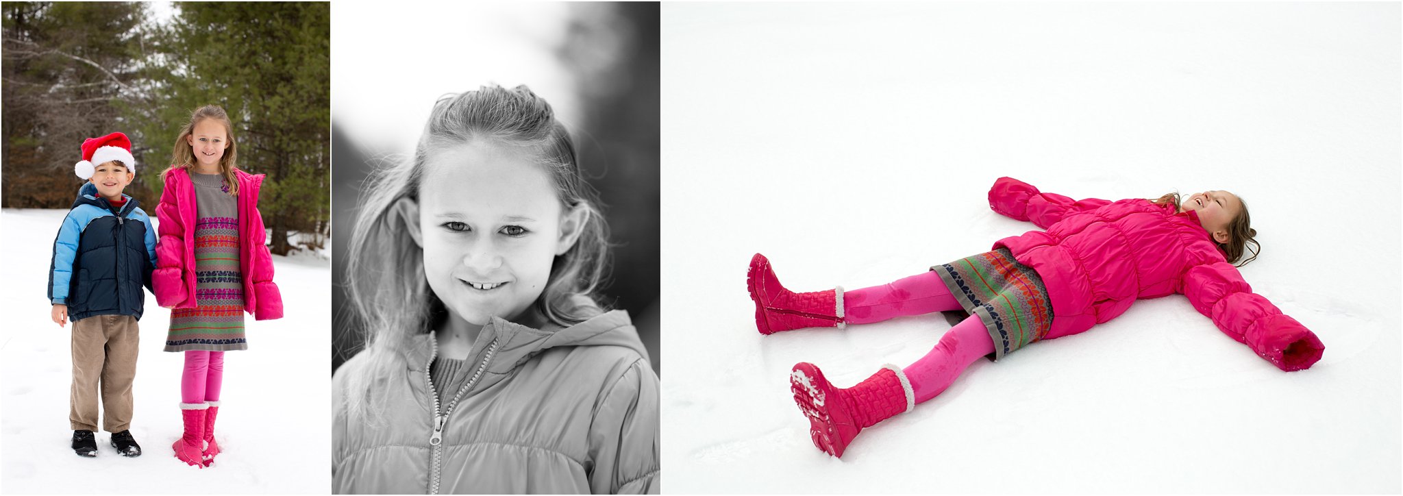 Outdoor photos of children in winter