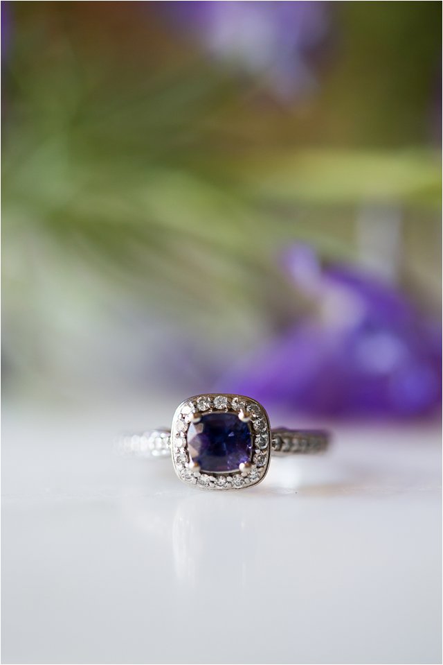 Color-changing Sapphire and Diamond Engagement Ring
