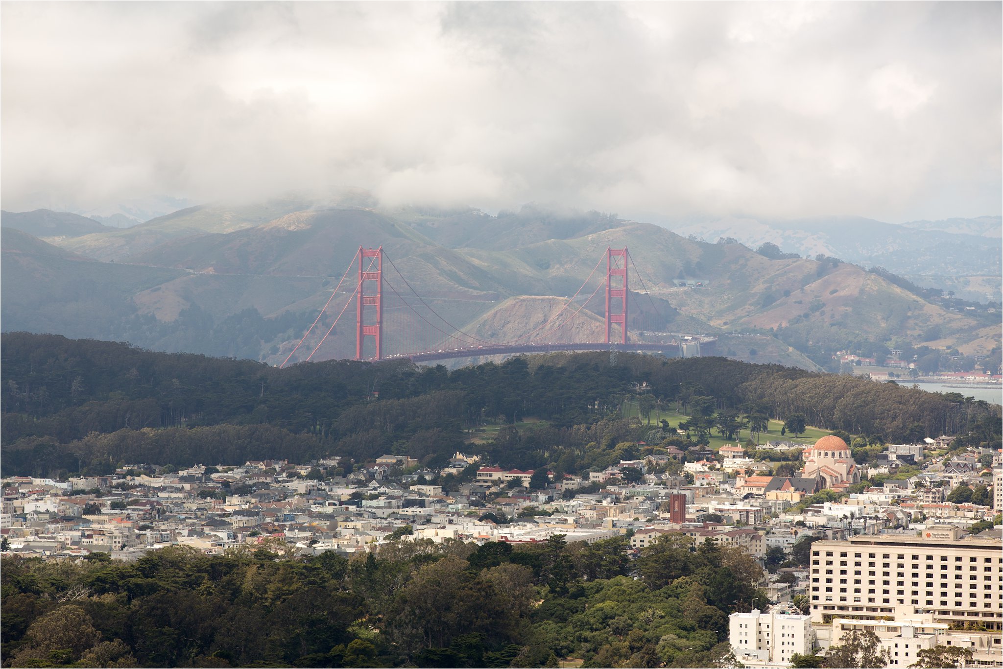 View of Golden Gate Bridge from Twin Peaks