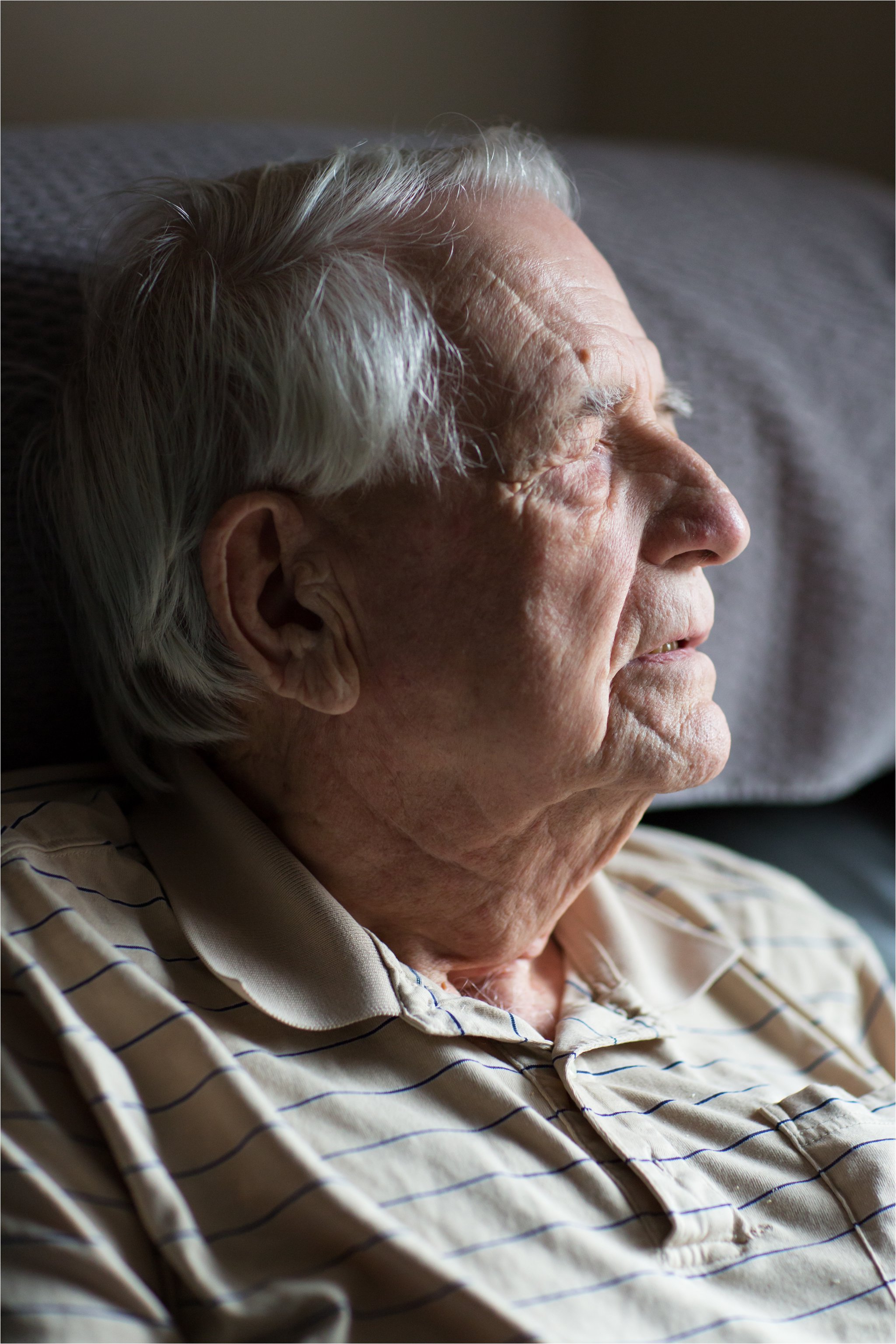 Profile of Elderly Man