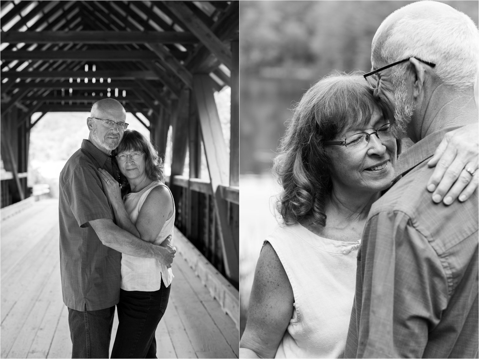 Black & White Photos at Covered Bridge (C) Maundy Mitchell