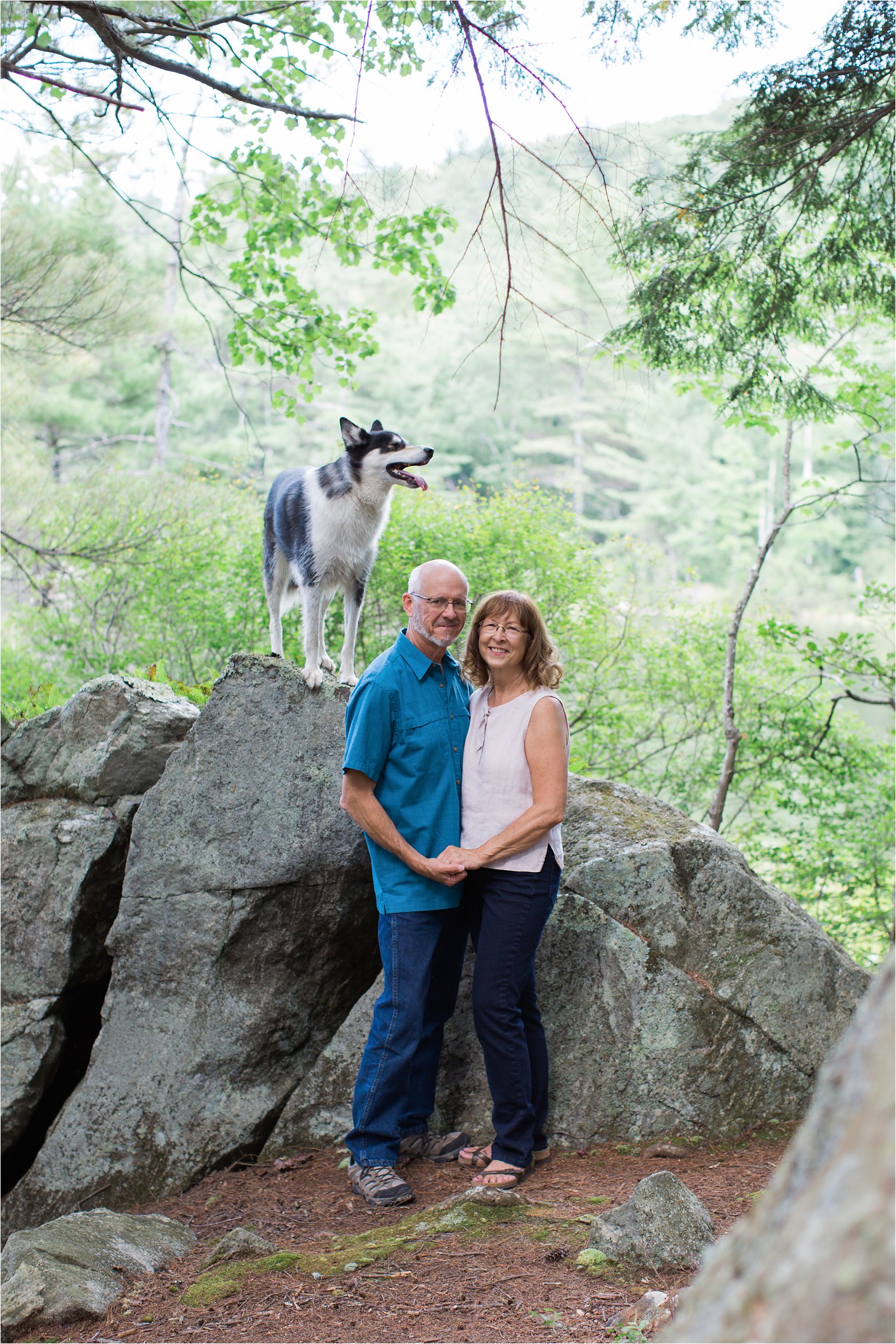 Couple with Dog in NH (C) Maundy Mitchell