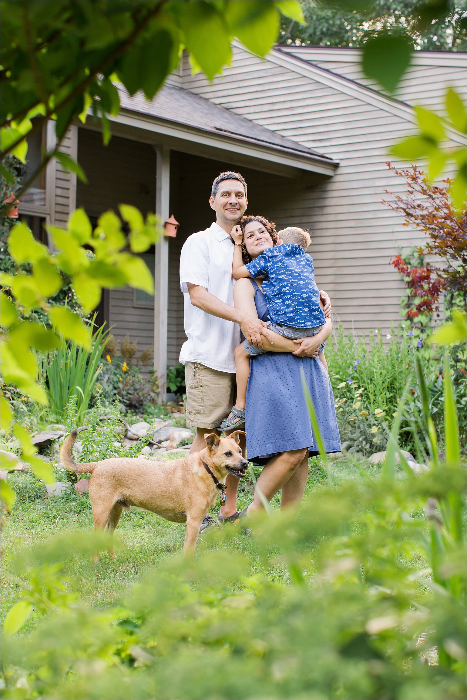 Family with Dog in the Garden © 2015 Maundy Mitchell