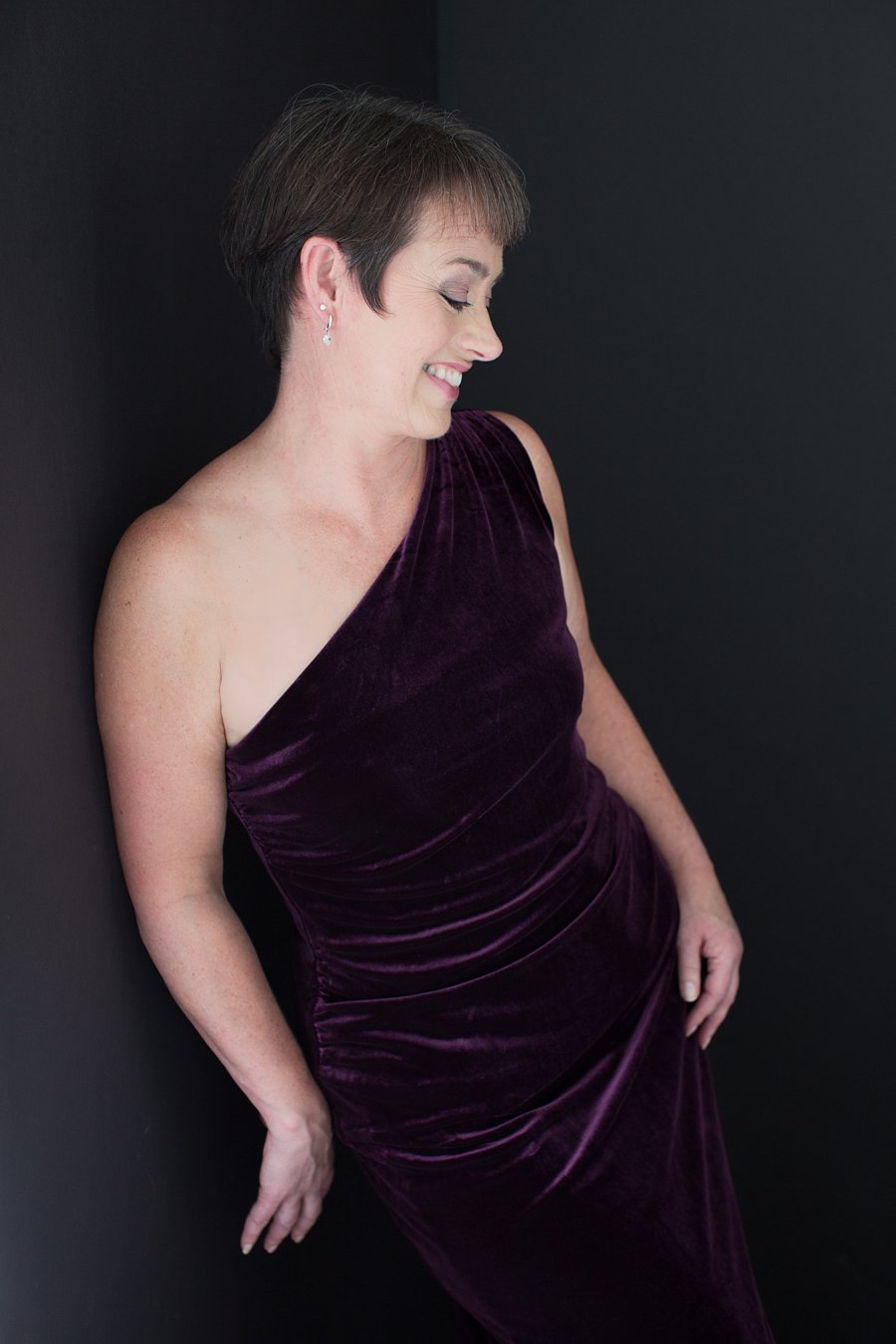 Shirley in Velvet Dress