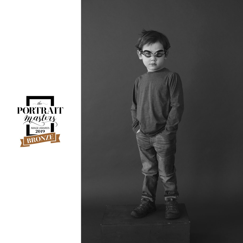 Bronze in Children's Portraiture: Everett in Swim Goggles