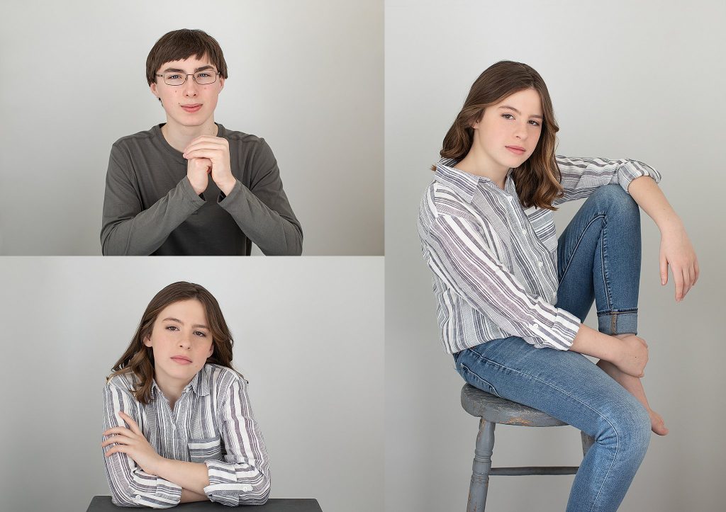 Portraits of siblings