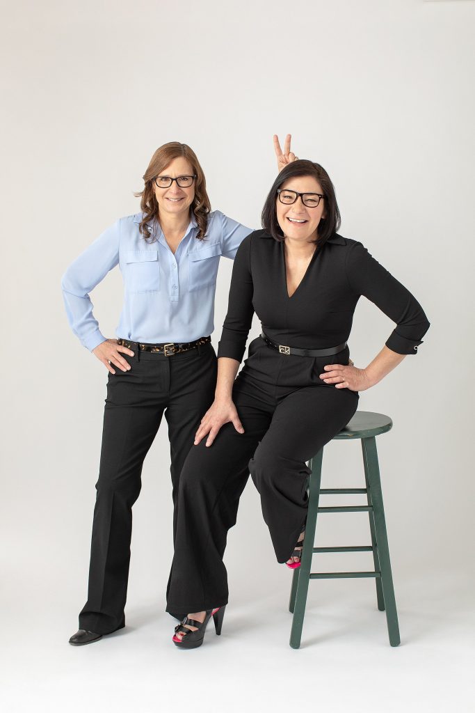 Fun Personal Branding Photo - Sandie Giving "Rabbit Ears" to Lisa