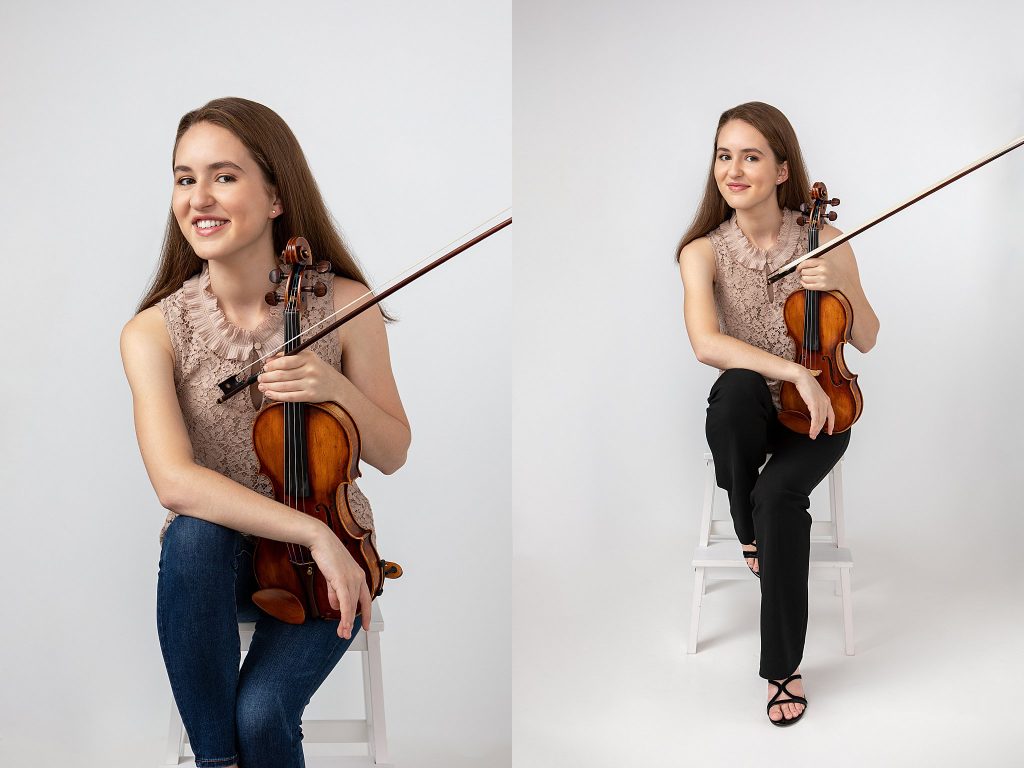 Casual studio portraits on white background