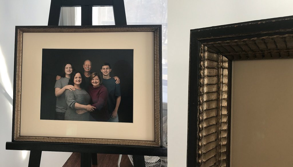 Custom framed heirloom family portrait