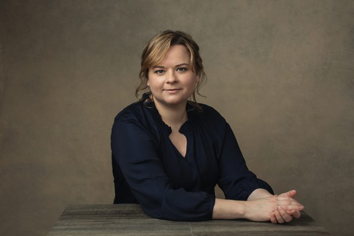 Portrait of Natalie Taylor at desk