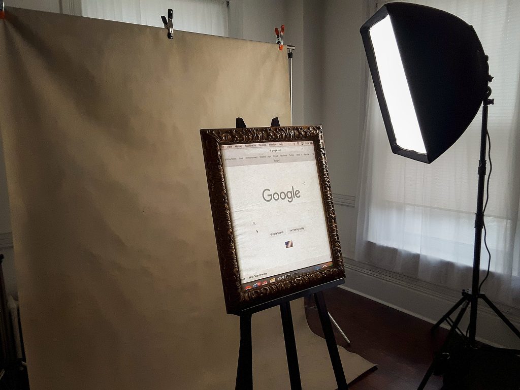 Behind the scenes - lighting the backdrop