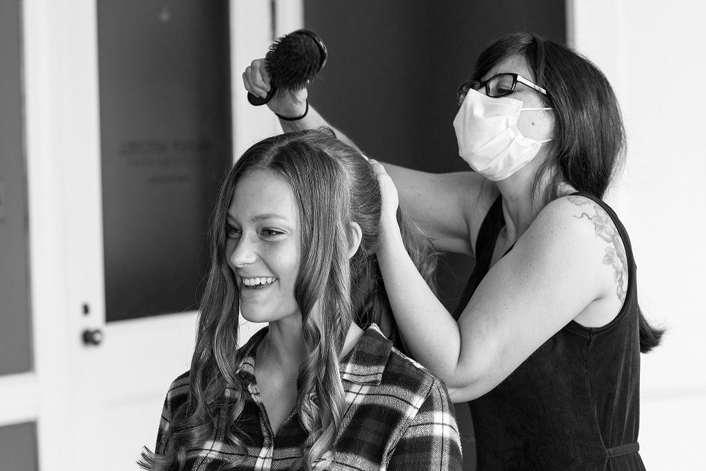 Professional hair and makeup styling