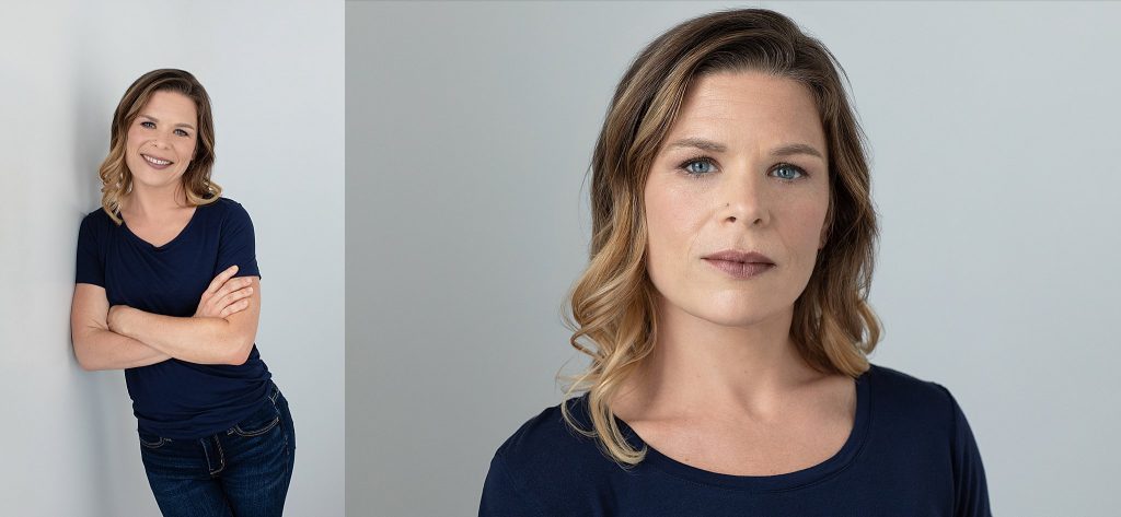 Casual headshots in jeans and t-shirt