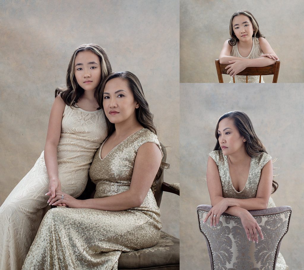 Mother and daughter portraits