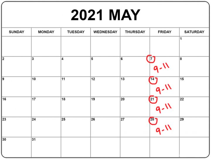 Introduction to Digital Photography - spring 2021 calendar