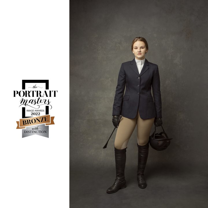 Bronze with Distinction Award: Portrait of Laurel wearing equestrian gear