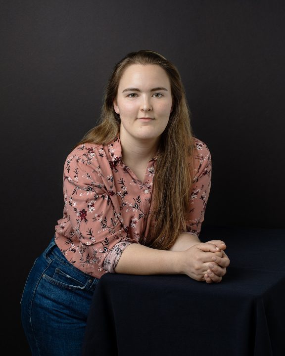 Casual, three-quarter body, branding portrait headshot for an actor