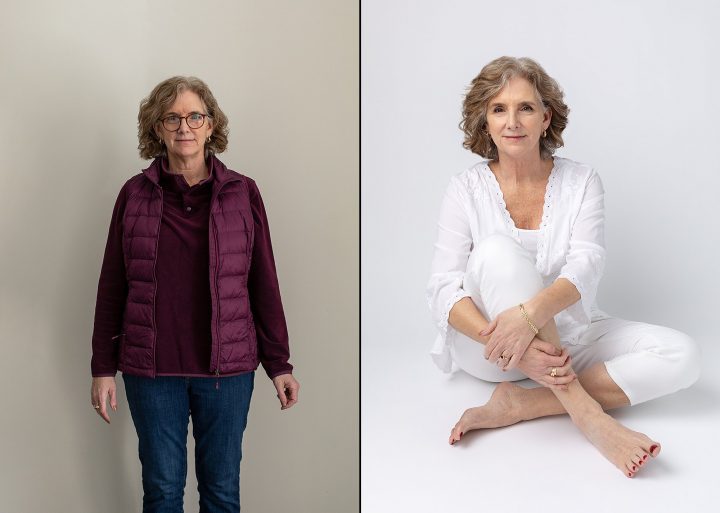 Nancy - for Extraordinary: the Over 50 Revolution - before and after styling, lighting and direction
