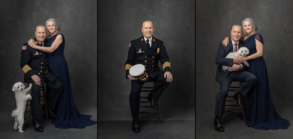 Three portraits from Dianne's portrait experience, Extraordinary: the Over 50 Revolution. Her husband and dog joined her.