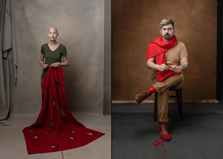 ©Maundy Mitchell - Two Portraits from the "Knitted Together" project: Jody and Michael