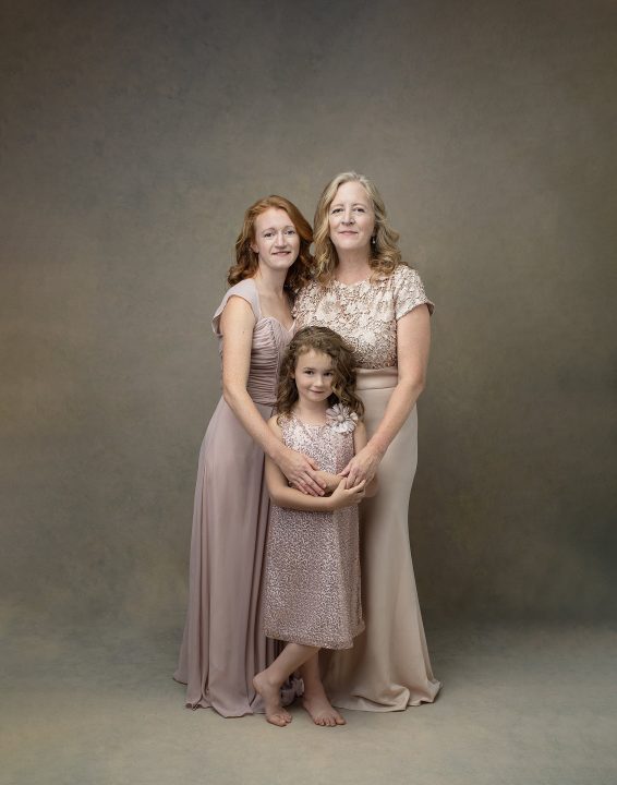 A photograph of three generations to celebrate the love of family