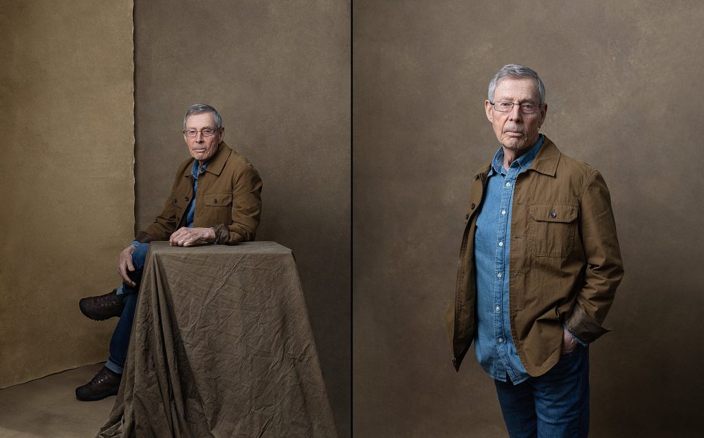 Two portraits of an elderly man