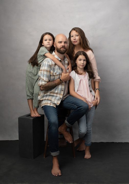 portrait of a family of four