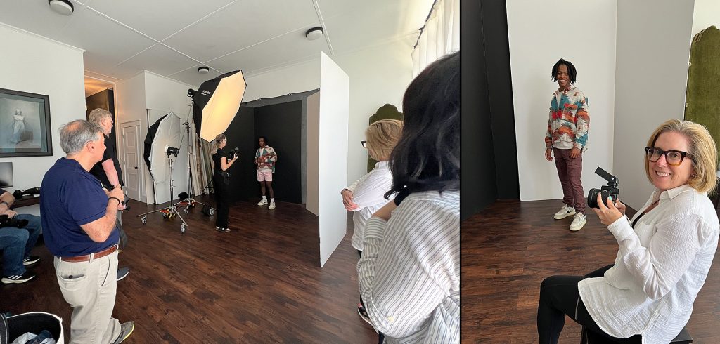 Behind the scenes at Maundy Mitchell's portrait photography workshop in Plymouth, NH