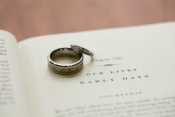 wedding bands on book