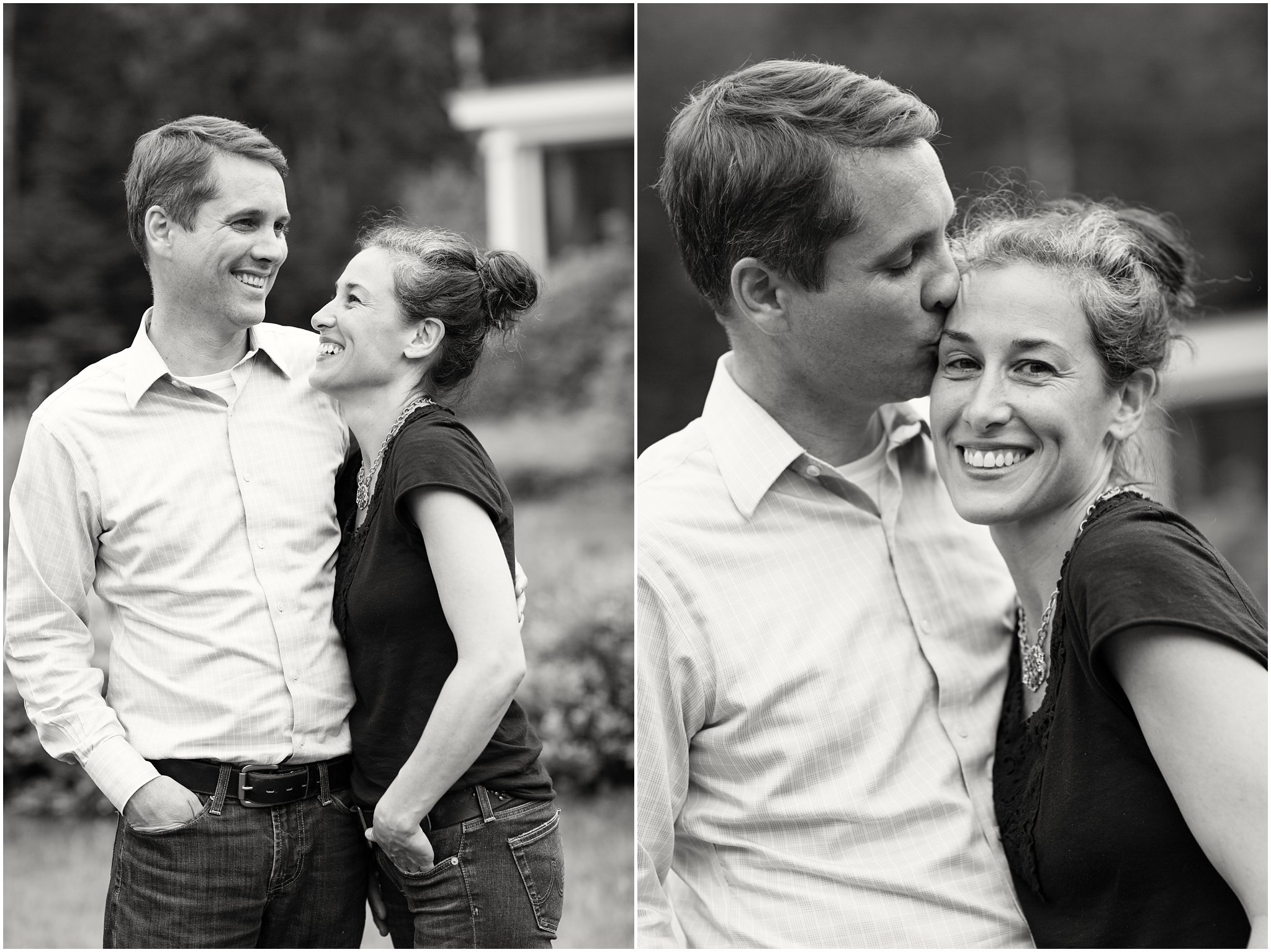 black and white portraits of a couple