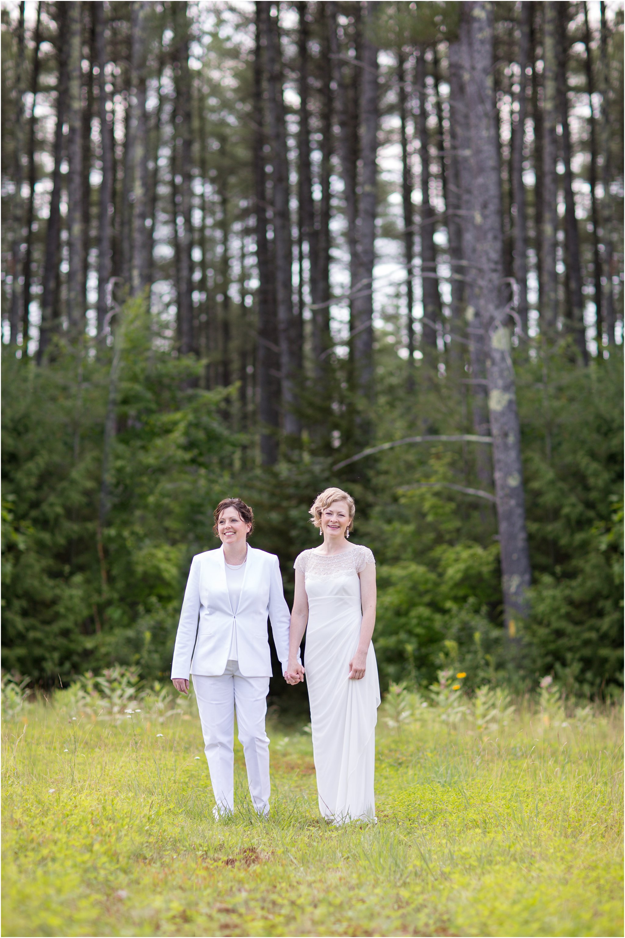 Portrait of two brides