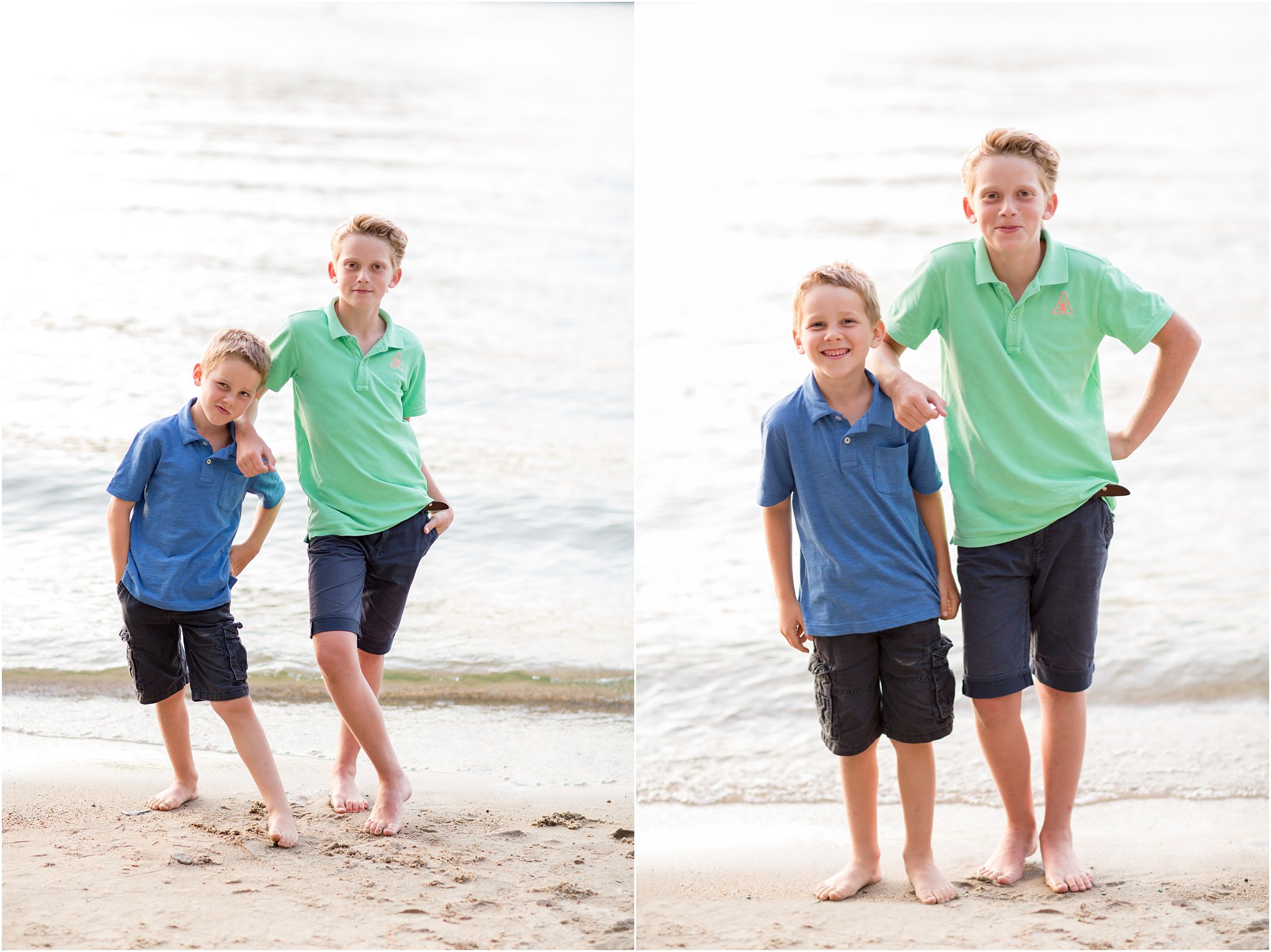 Boys on a Beach in New Hampshire