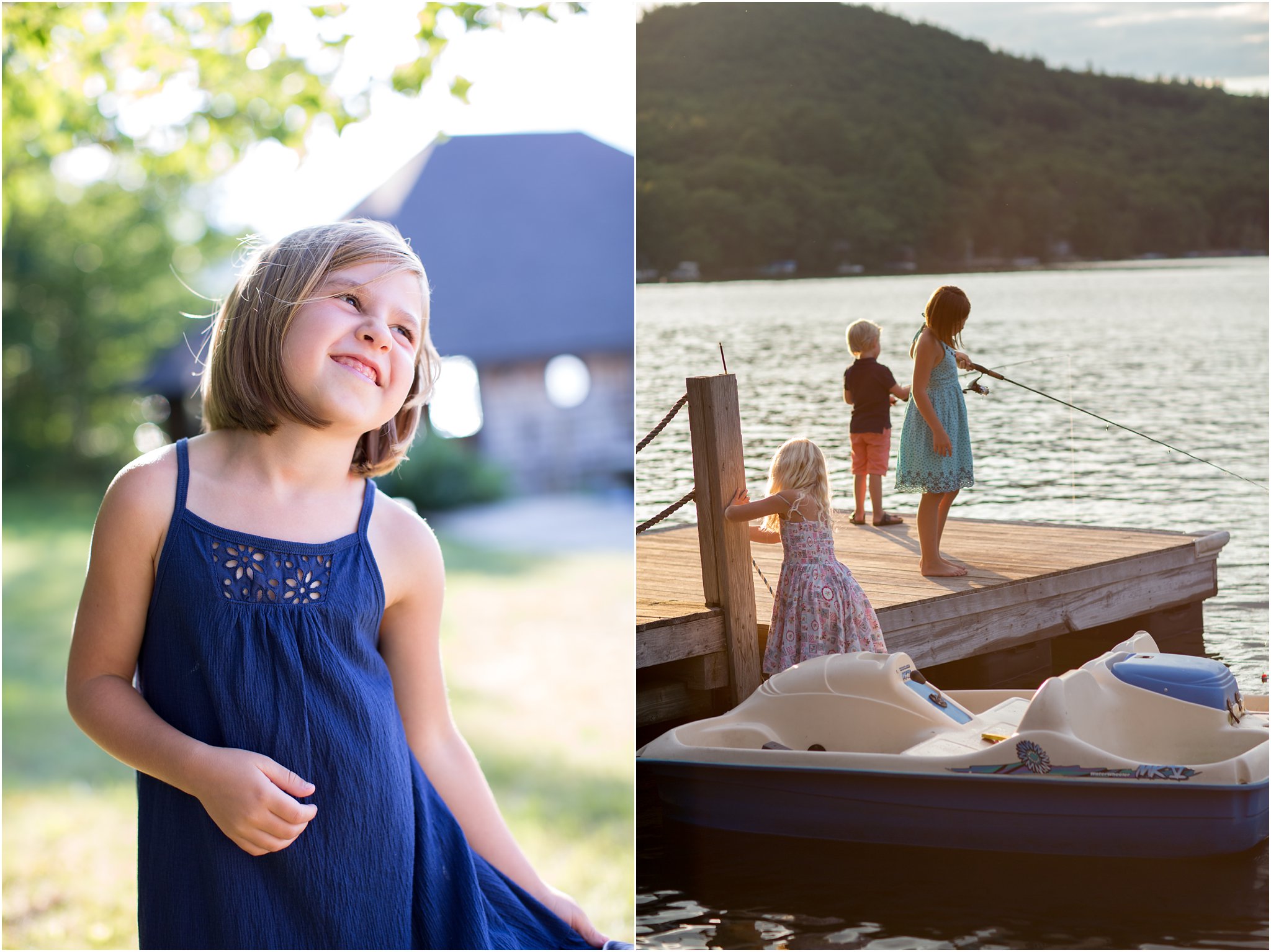 Kids Fishing on Squam Lake