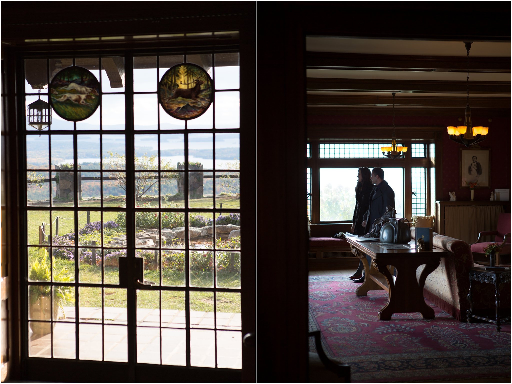 Garden doors and interior at Castle in the Clouds