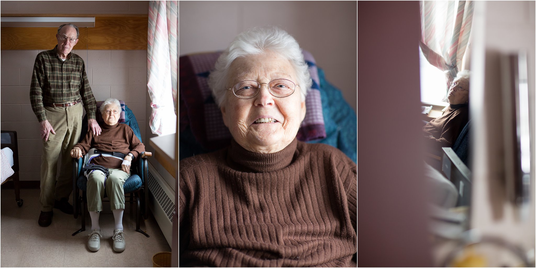 Elderly couple at nursing home