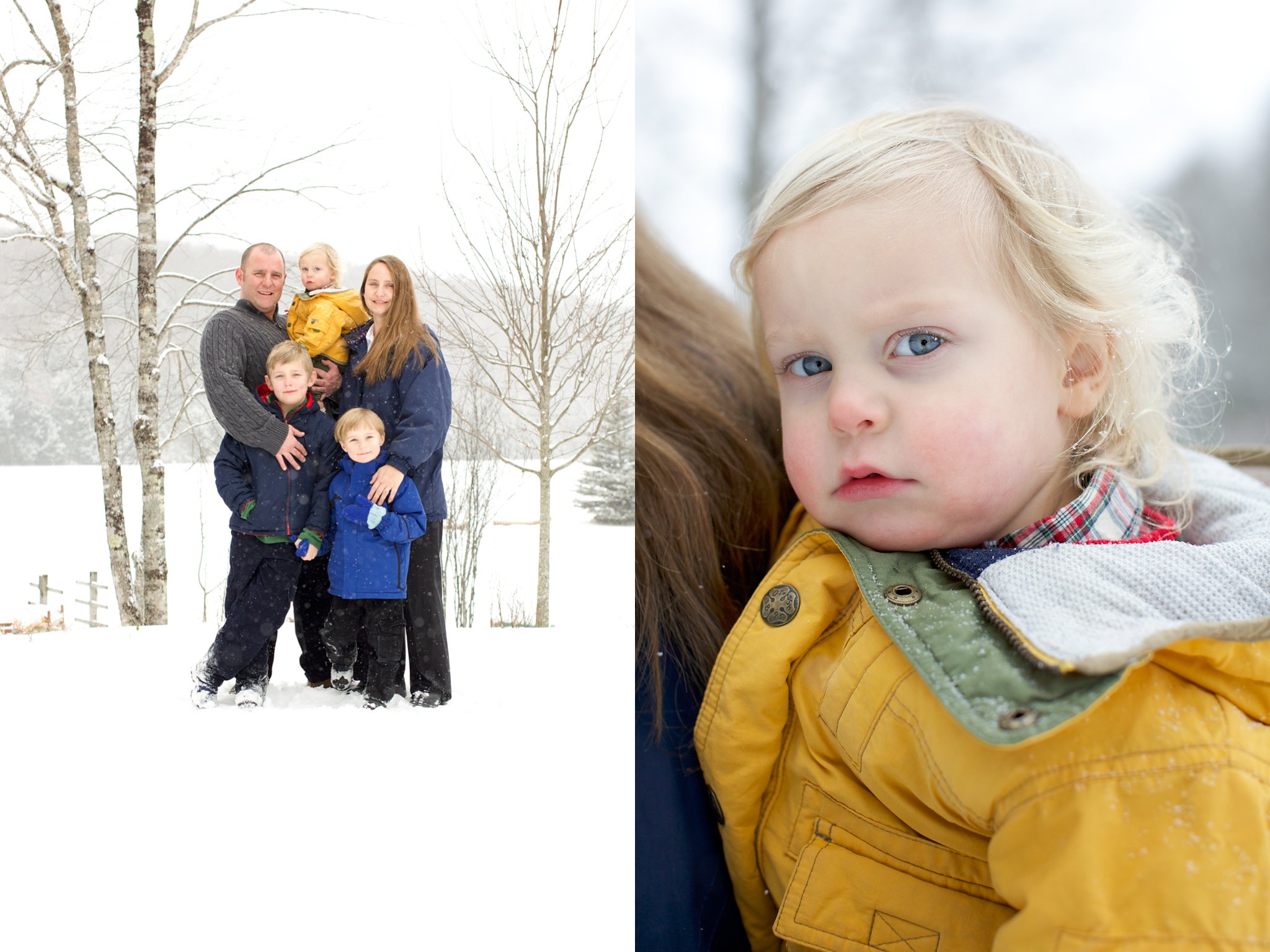 Family photos in winter