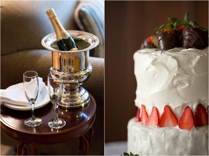 Champagne and Wedding Cake