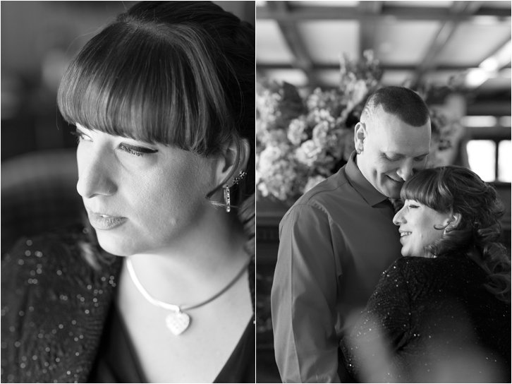 Black and White Portraits of Bride and Groom
