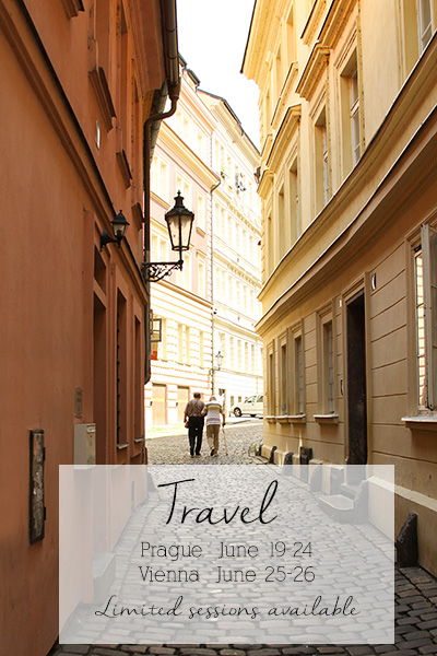 Prague City Street with Travel Dates