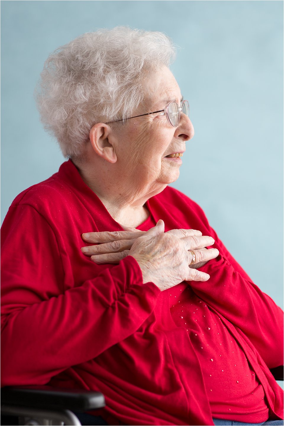 Elderly Woman Wearing Red (C) Maundy Mitchell