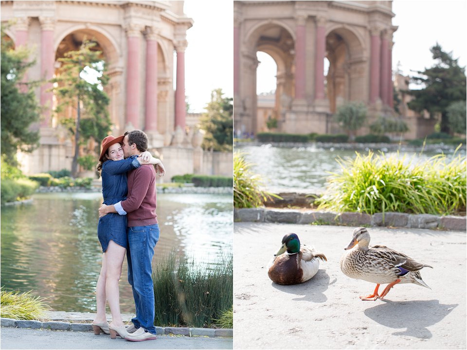 Engaged Couple and Ducks