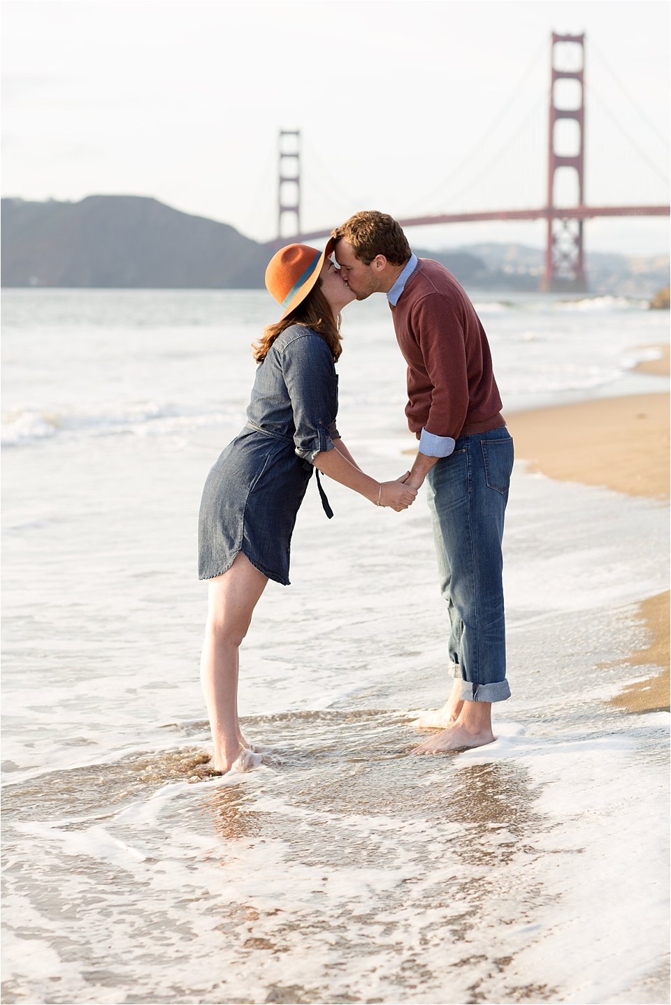 Couple Kissing in Water San Francisco Bay