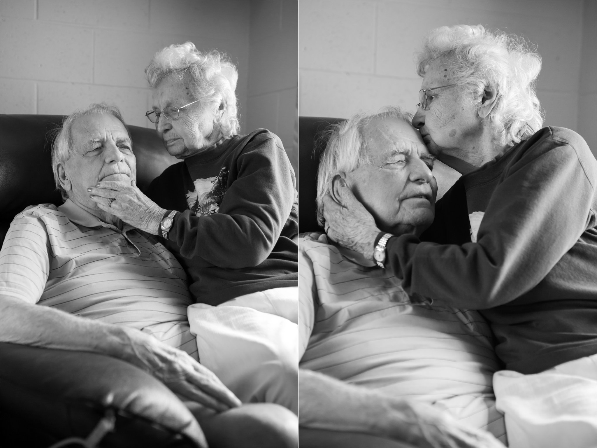 Black and White Photographs of Elderly Couple